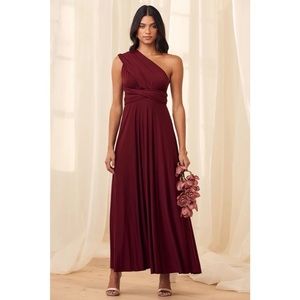 Women’s Burgundy Convertible Maxi Dress